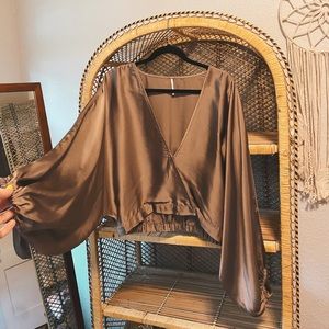 Free People Satin Blouse
